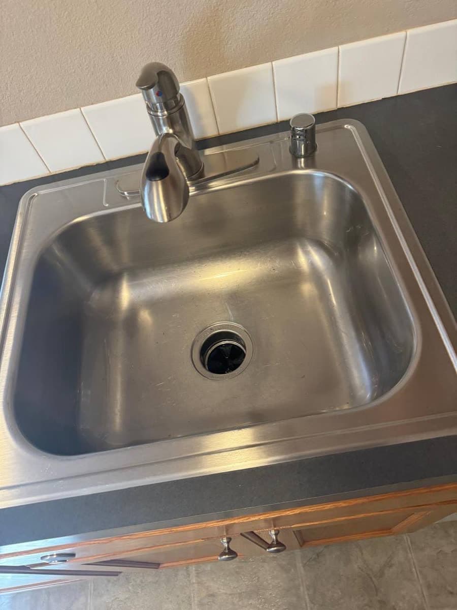 Kitchen sink restoration — After
